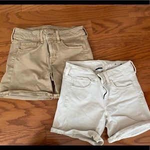 American Eagle Midi Khaki Shorts
